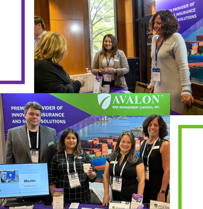 Collage Photo of Avalon employees at trade show